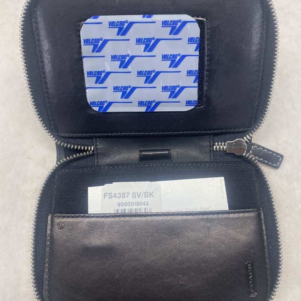 Coach Black Leather Zip Around Wallet Organizer Y2K - Picture 6 of 11